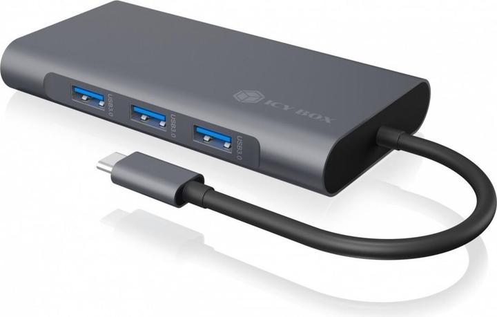 Image du produit Icy Box IB-DK4040-CPD - USB Type-C mini Dock PD (USB-C, 10 Ports)
