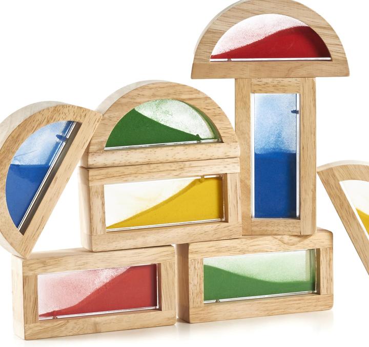 Actual product image Guidecraft Rainbow Blocks Building Blocks Sand