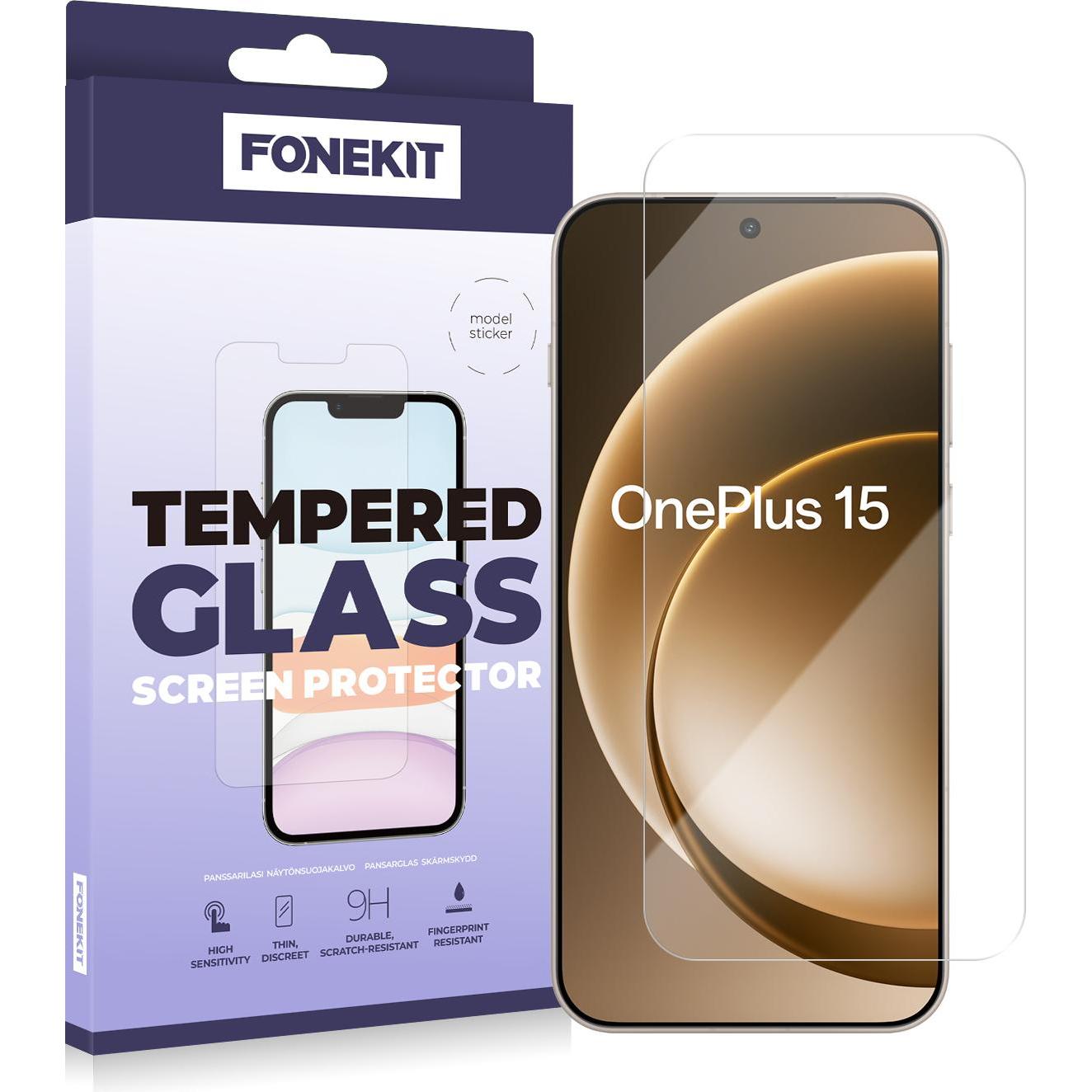 FoneKit OnePlus 15 Screen Protector, Pellicola protettiva smartphone, Trasparente