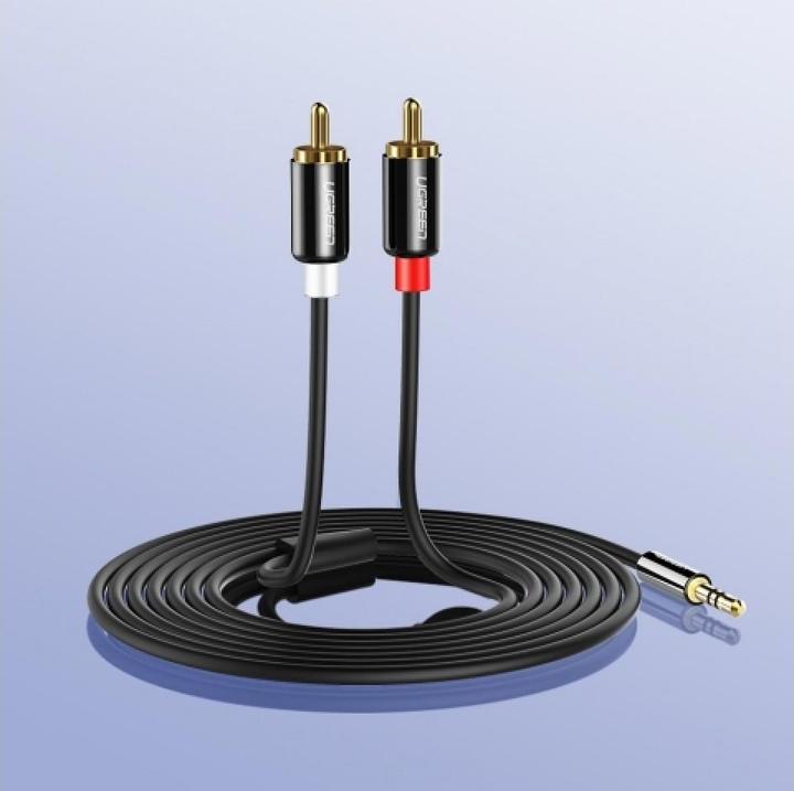 Produktbild Ugreen 2x RCA – 3.5mm Klinke (1 m, AUX Kabel, Cinch Kabel)