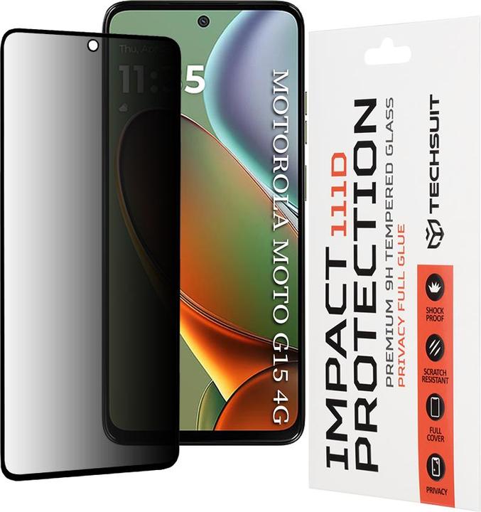 Produktbild Techsuit - 111D Privacy Full Glue - Motorola Moto G15 / G15 Power - Black