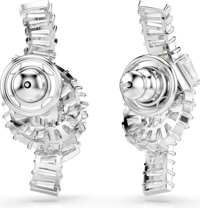 Productafbeelding Swarovski Matrix Ohrringe Baguette Schliff Knoten Weiss Rhodiniert (Swarovski metaal)