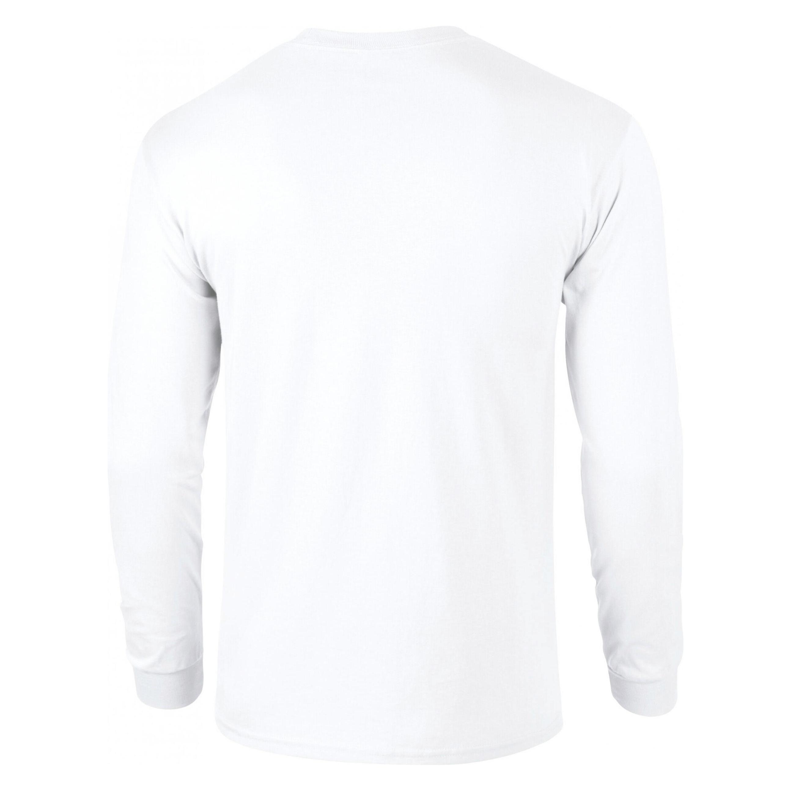 Gildan, Herren, Shirts, T-Shirt Langarm Ultra, Weiss, (Xl)