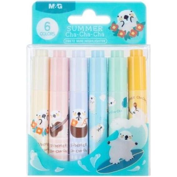 Teka, Evidenziatori, Mini Cha Cha Textmarker 6 Farben M&G (6 x)