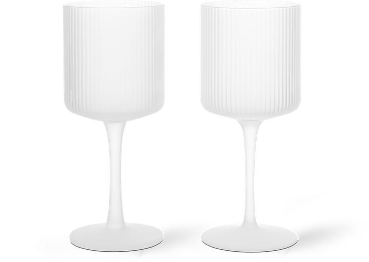 Ferm Living Ripple (26 cl, 2 Gläser, Weissweingläser)