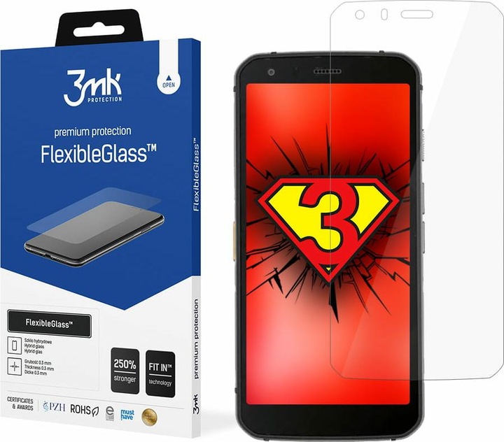 Actual product image 3MK hybrid glass Flexible 2.5D for CAT S62 Pro (1 Piece, Cat S62 Pro)