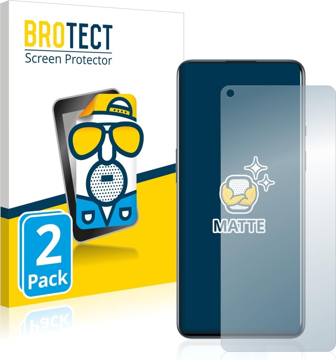 Actual product image BROTECT Anti-glare screen protector matt (2 Piece, OnePlus 9)