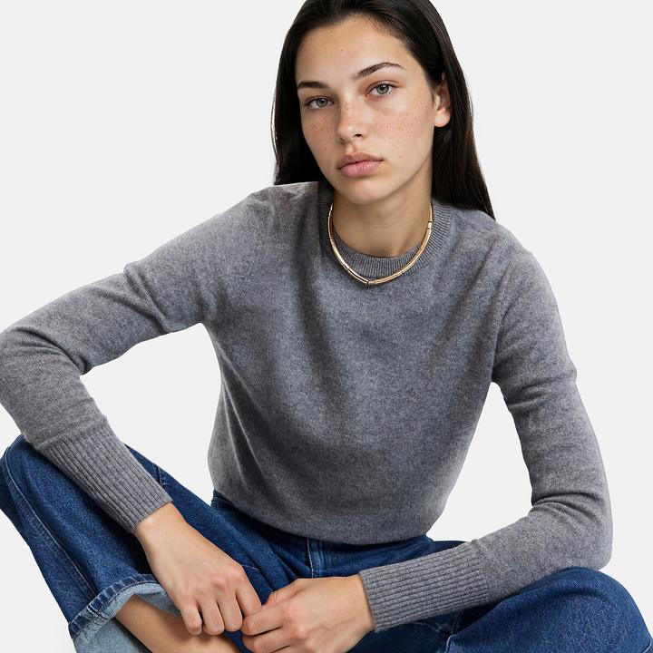 Produktbild La Redoute Collections Pullover runder Ausschnitt Feinstrick in Kaschmir (L)