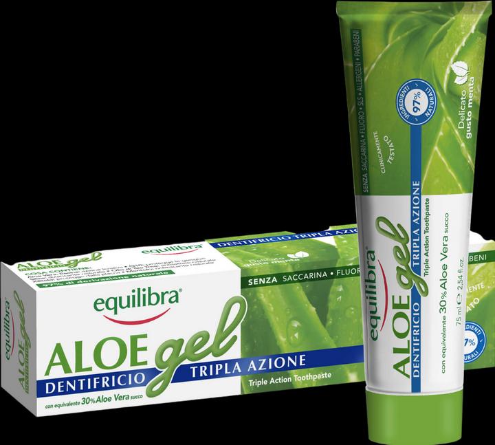 Equilibra Aloe Gel Triple Action Toothpaste Paste In Teeth About Action Aloe Vera 75Ml (75 ml)