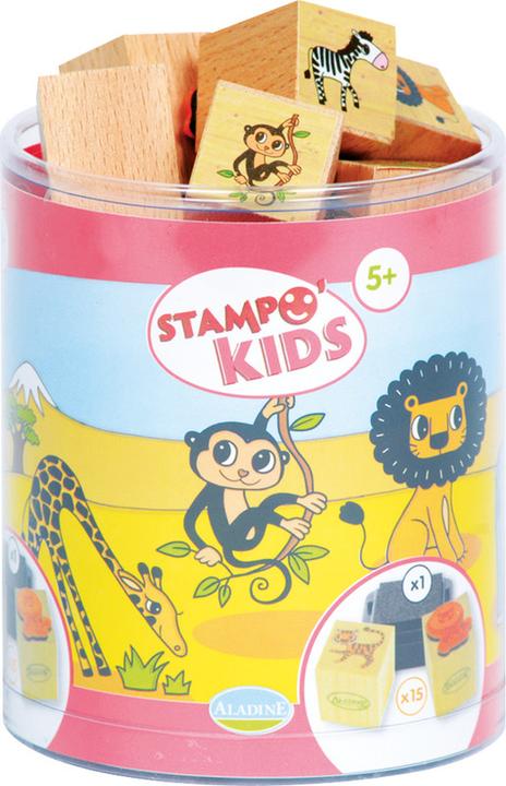 Image du produit Aladine Tampons bois Safari 15 pces