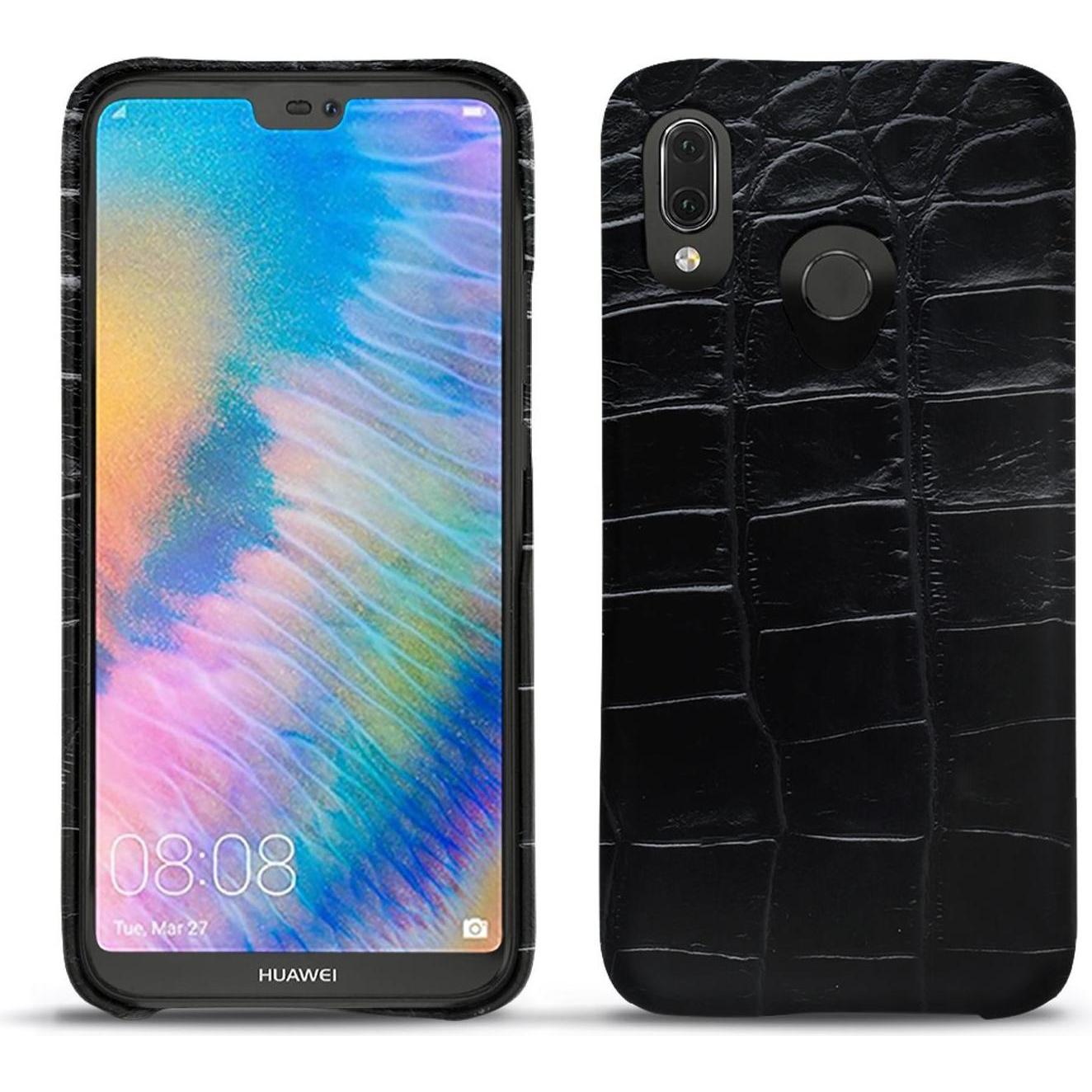 Noreve Lederschutzhülle (Huawei P20 Lite), Smartphone Hülle, Schwarz