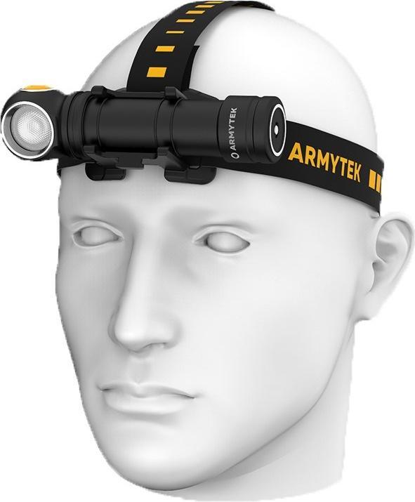 Actual product image ArmyTek Wizard C2 Pro Max Olive White LED torch with belt clip, with holster battery-powered 40 (12.15 cm, 4000 lm)