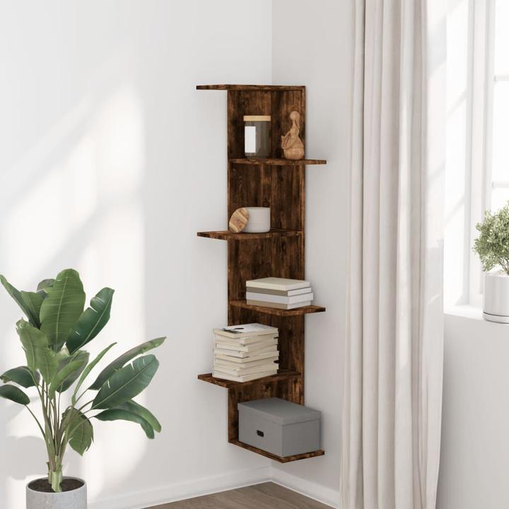 Actual product image vidaXL Corner wall shelf (36.5 x 36.5 x 140 cm)