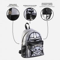 Actual product image The Mandalorian backpack casual fashion faux-lea