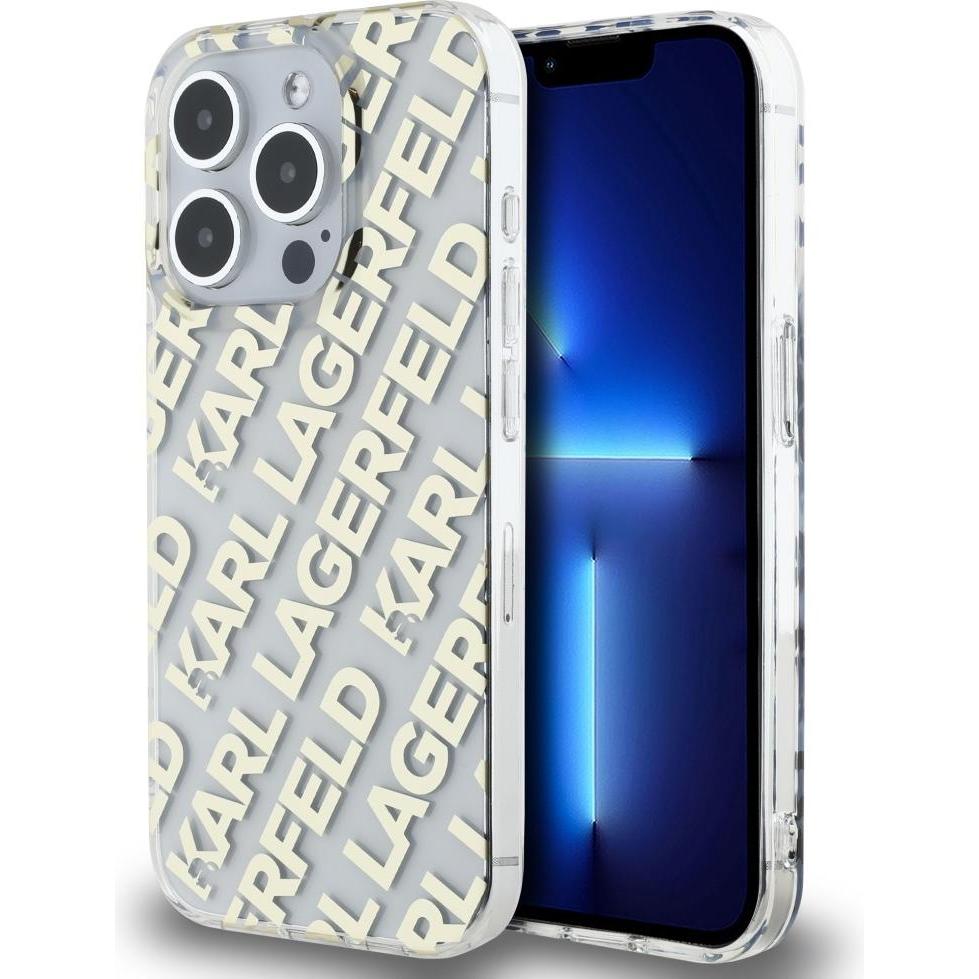 Karl Lagerfeld KLHCP15XHKFOEMD iPhone 15 Pro Max 6.7" złoty/gold hardcase IML Fullover Logo (Apple iPhone 15 Pro Max), S...