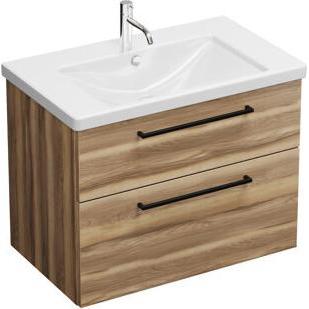burgbad, Badmöbelset, Eqio Keramik-Waschtisch inklusive Waschtischunterschrank, Breite 830 mm