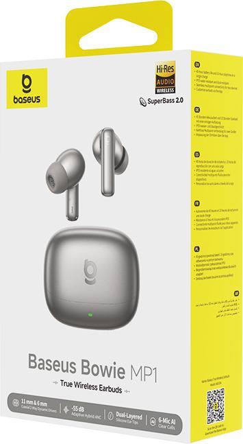 Image du produit Baseus Bowie MP1 TWS Galaxy Natural Titanium (45 h, Sans fil)