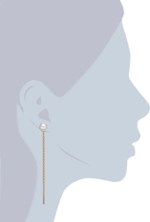 Actual product image Valero Pearls Ladies Sterling Silver Freshwater Cultured Pearls Rose Gold - 24447 (Sterling Silver)