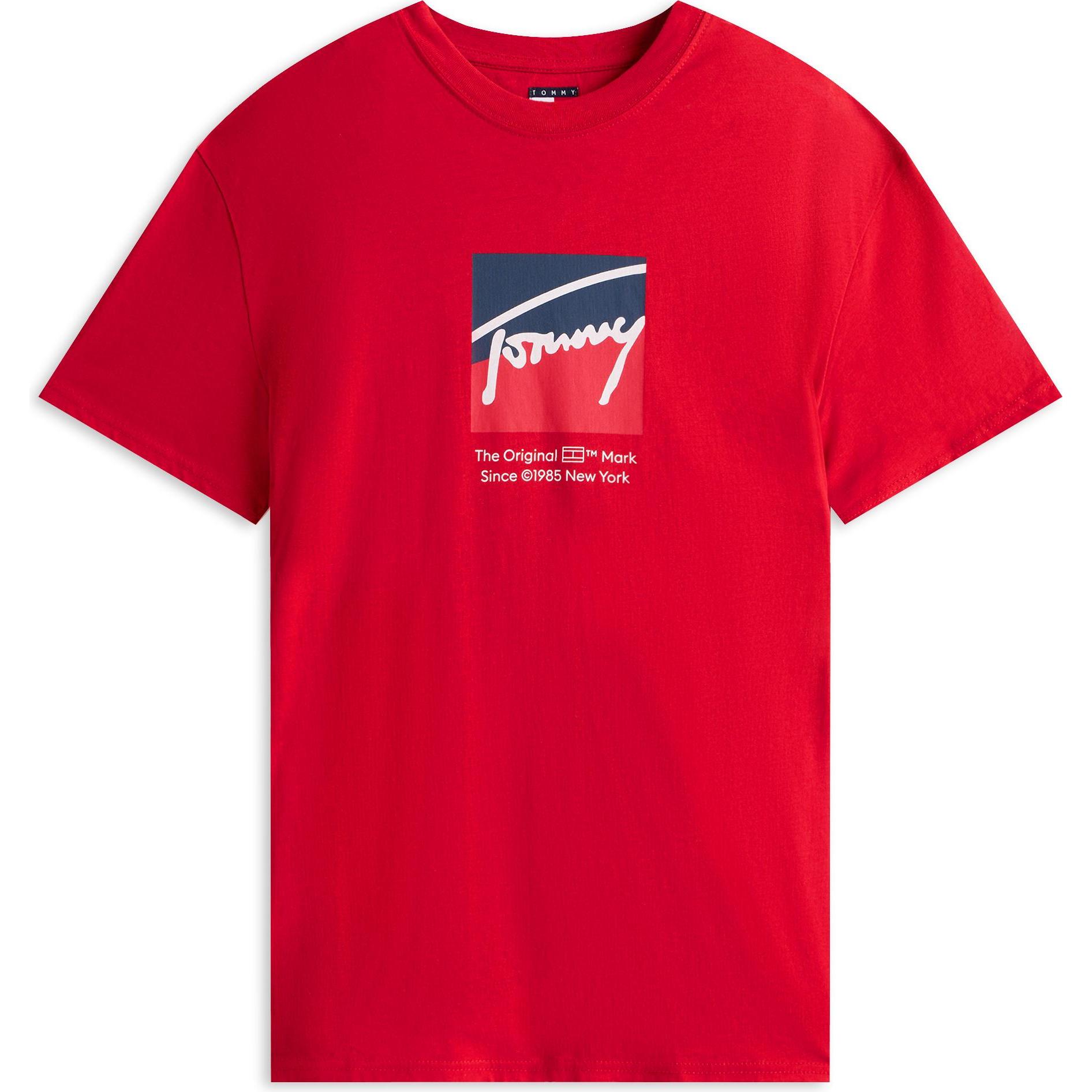 Tommy Jeans, Uomini, Maglietta, Tjm Reg Rwb Dna Tee, Rosso, (XL)