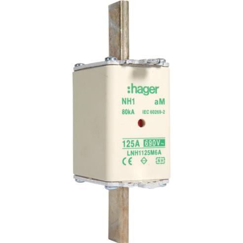 Hager, Sicherung, LNH1125M6A (NH-DIN Sicherung, 125 A, Träge)