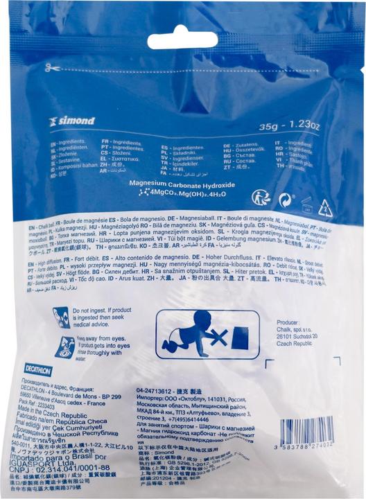 Nährwerte und Zutaten Simond Chalk Magnesia Ball starke Abgabe (35 g)