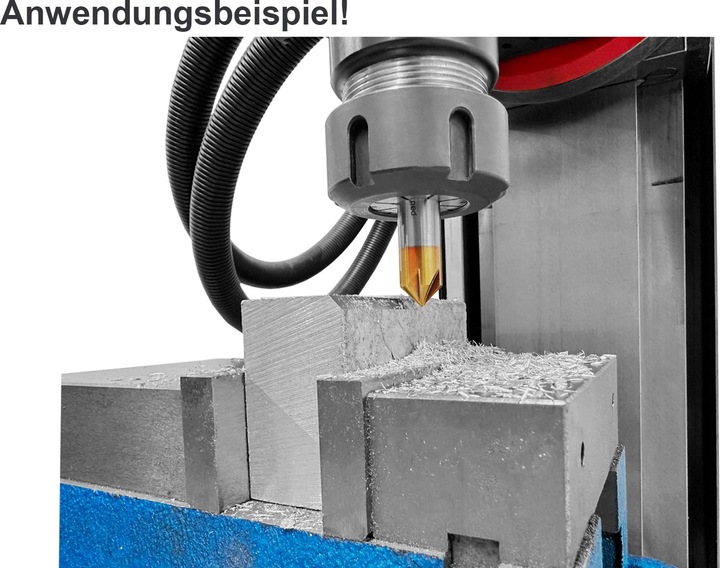 Produktbild Paulimot VHM-Fasenfräser 90° Ø 12,0 mm mit TiAlN-Beschichtung, 6-schneidig
