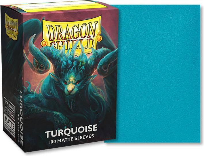 Actual product image Arcane Tinman Dragon Shield Sachets Standard Matte Turquoise Atebeck