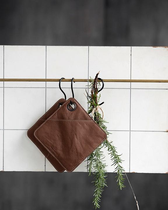 Image du produit House Doctor maniques, Square, marron (Cuir)
