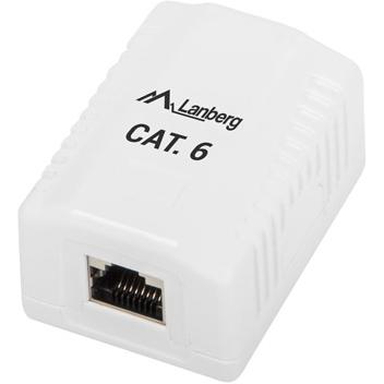 Thumbnail - Lanberg OS6-0001-W Steckdose RJ-45 Weiss, Netzwerk Zubehör