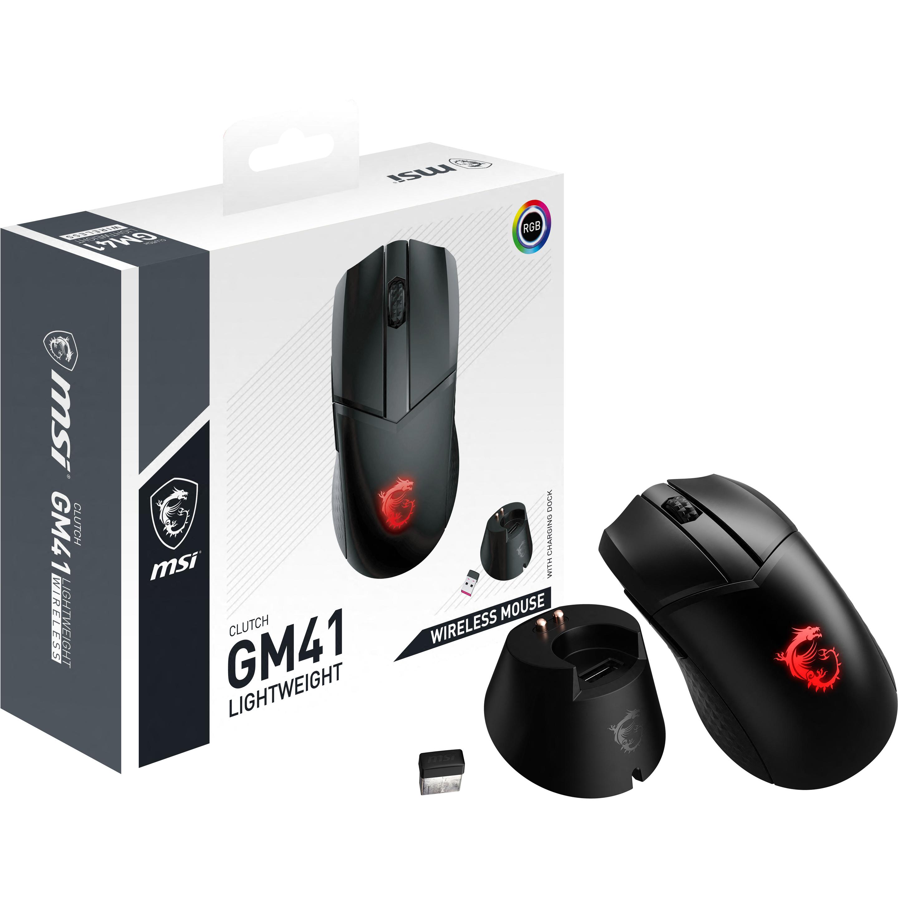 MSI Clutch GM41 (Kabelgebunden), Maus, Schwarz