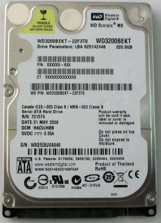 Produktbild WD Scorpio Black (0.32 TB, 2.5")