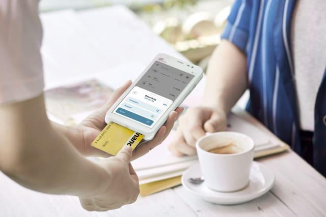 Actual product image Baso Payyap POS solution + Wallee PAX A50s payment terminal on one device