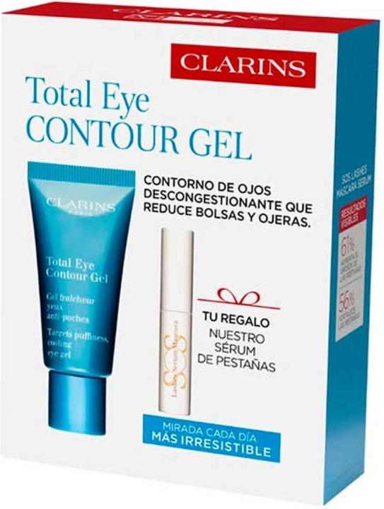 Clarins Clr Total Eye Blue Gel 20 ml Set N25 (Augenpflege Gel, Nacht, Tag, 20 ml)