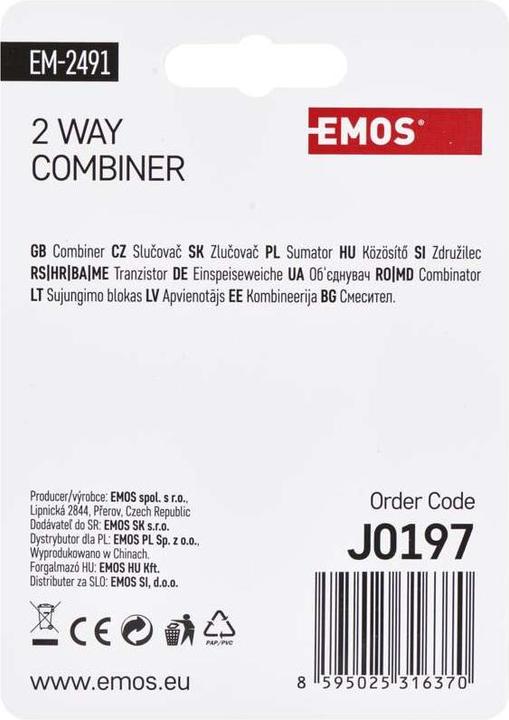 Actual product image Emos Ferrite feed switch EU 2491 (D193)