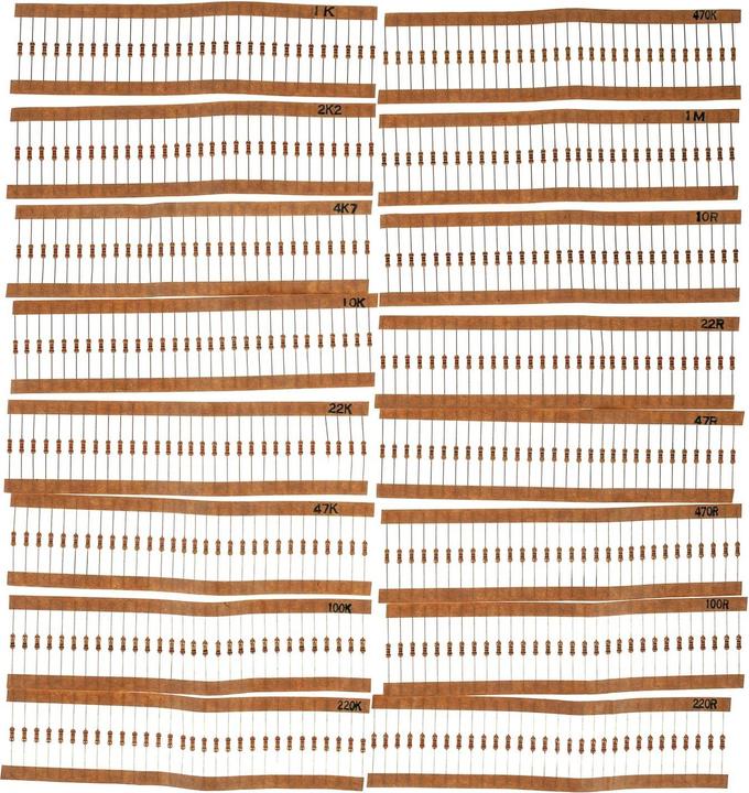 Actual product image Velleman Set Of 480 Resistors (E3 Series)