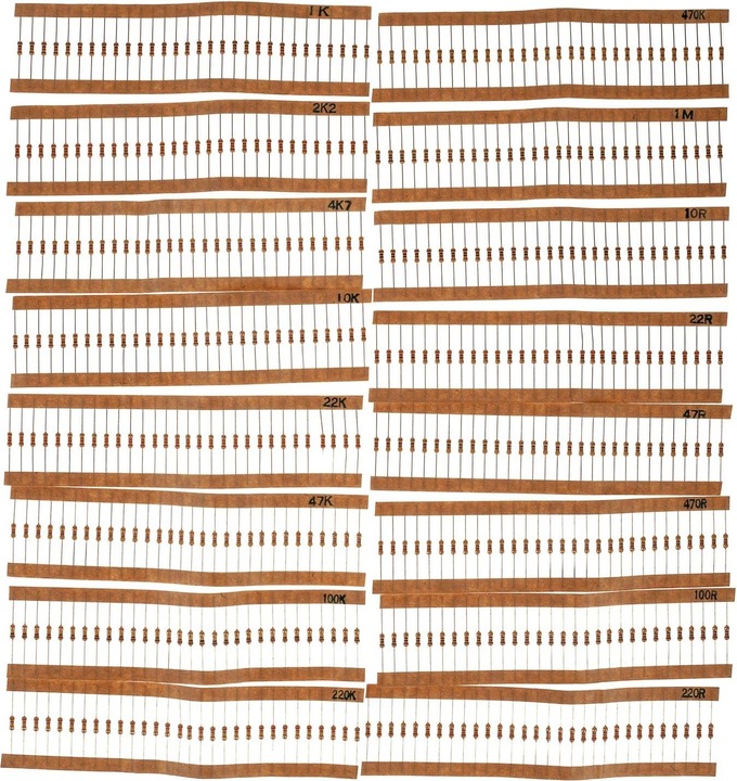 Produktbild Velleman Satz Mit 480 Widerständen (E3-Serie)
