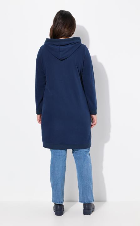 Image du produit Ulla Popken Robe sweat-shirt à capuche et manches longues, texture gaufrée (42, 44)
