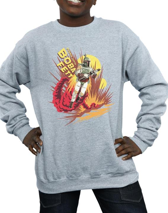Actual product image Star Wars Boys Boba Fett Rocket Powered Sweatshirt (128)