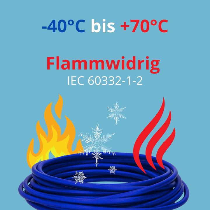 Produktbild Kalitec 10 Meter H05V-K 1 mm² ultramarinblau Verdrahtungsleitung I Aderleitung flexibel I PVC Einzel (10 m)