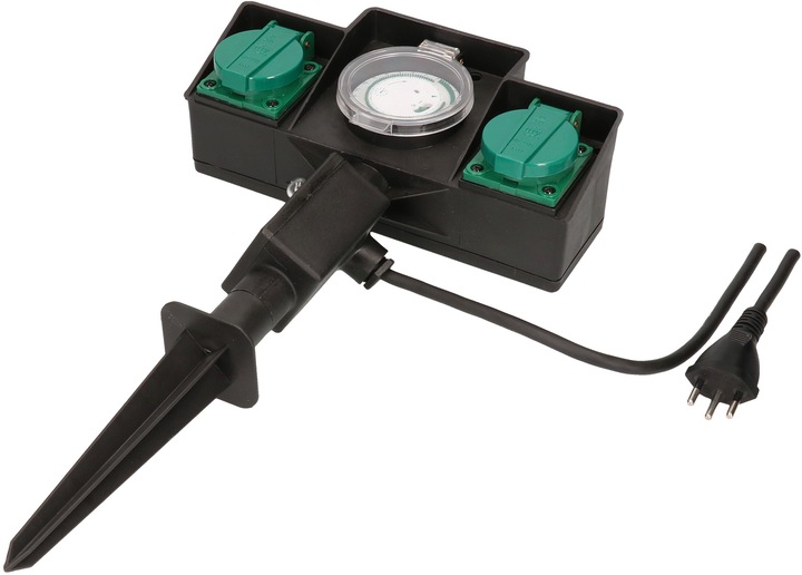Image du produit Max Hauri Piquet de jardin 2x type 13 avec minuterie IP44