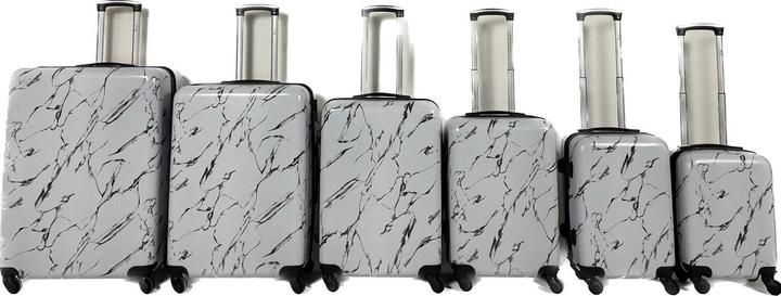 Produktbild Trolleymax Trolleymaxx Reisekoffer Marmor Weiss Matt (50 l)