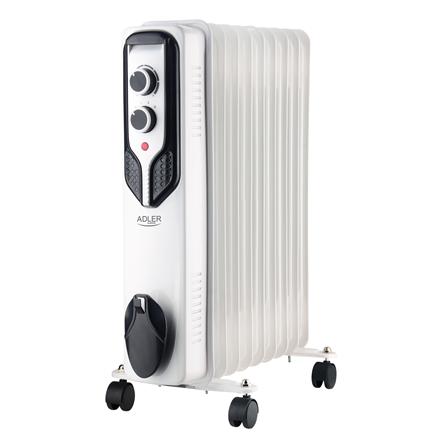 Produktbild Adler AD 7816 Oil-Filled Radiator, 9 Ribs, 3 Heating Powers: 800W-1200W-2000W, White (2000 W)
