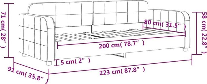 Produktbild vidaXL Tagesbett mit Matratze