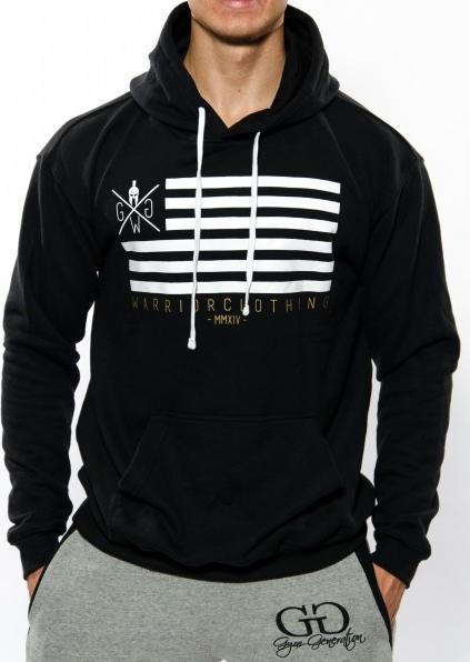 Immagine prodotto Gym Generation Felpa con cappuccio con bandiera dei Warriors NERO (M)