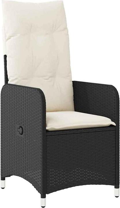 Produktbild vidaXL Bistroset Sitzgruppe Balkonset Gartenmöbel 11-tlg. Schwarz Poly Rattan