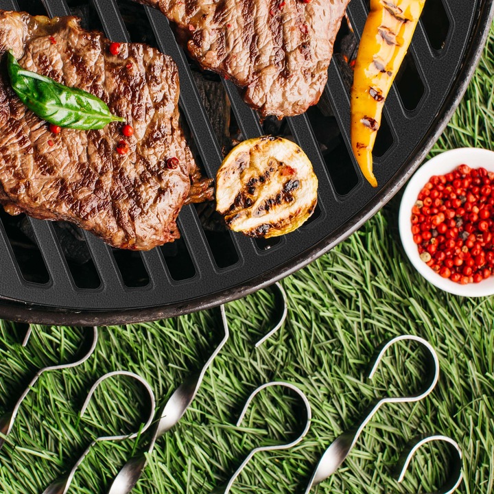 Produktbild Wiltec Gusseisen Grillrost 46,7x22,8x0,9cm Grill Rost Grillzubehör BBQ Gussrost