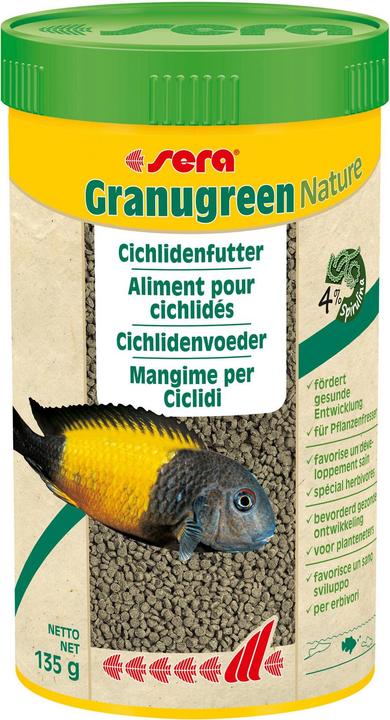 Immagine prodotto Sera Cichlidfutter Granugreen Nature, 250 ml, 135g (Persico, 250 ml)