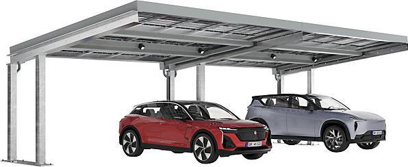 Image du produit kaiserkraft Fahrzeugüberdachung SolarCover mit PV-Modulen ohne Schaltschrank