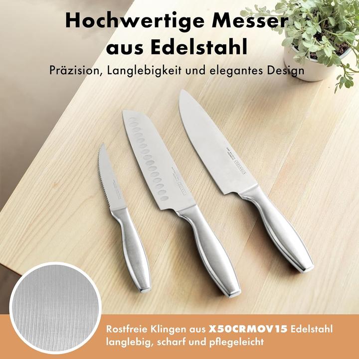 Produktbild Edelhaus Profi Messerblock-Set mit integriertem Schärfer