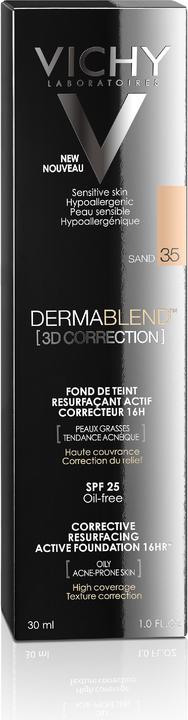 Actual product image Vichy Dermablend (3D Correction) Skin Imperfections Optically Correcting Make-up (35 Sand)